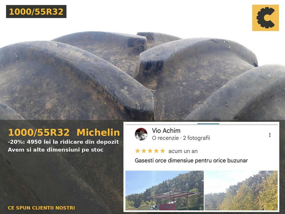 Cauciucuri 1000/55R32 Michelin Anvelope Combina SH REDUCERE TVA