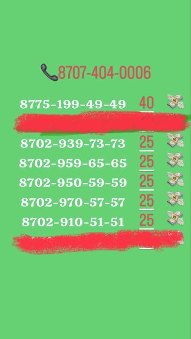 Vip красивая номера новый