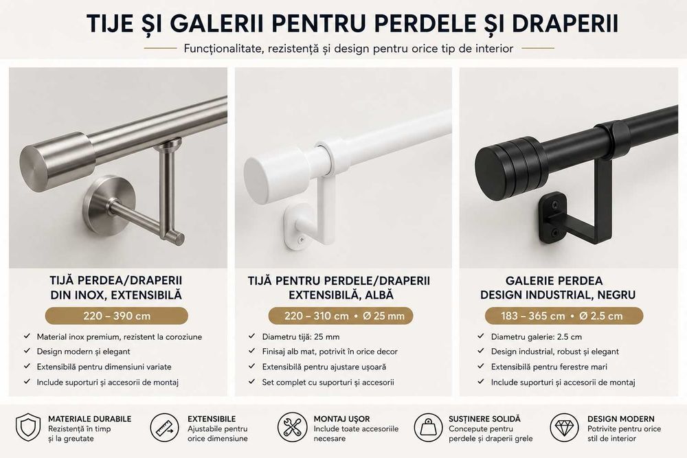 Draperii si perdele premium - Modele noi, stoc LIMITAT - preturi bune. Branduri premium precum Deconovo, Pony Dance