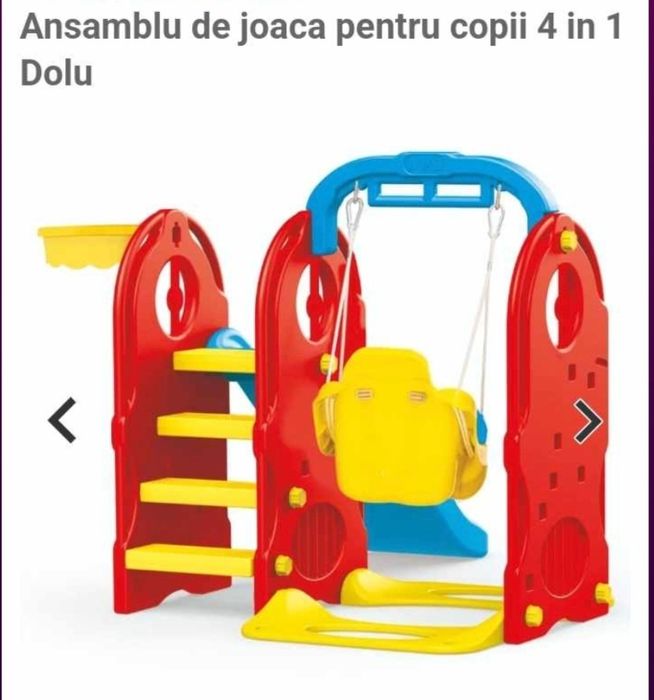 Ansamblu loc joaca tobogan leagan cos baschet