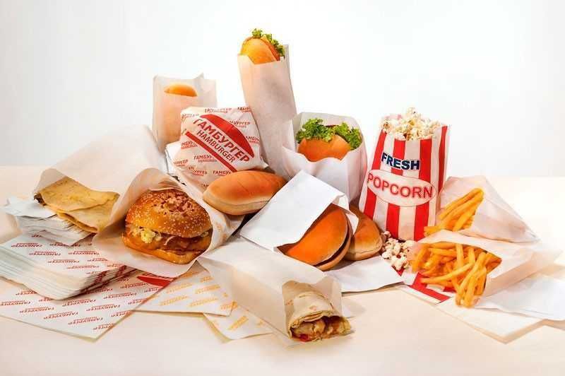 Пергамент Упаковка Фасовочная бумага Жиро-стойкая бумага для фастфуда