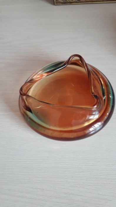 Пепельница, чешское стекло