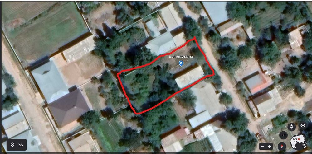 Земельный участок 8 соток (20м*40м) с домом 57 м2 (1 сотка 9000 у.е.)