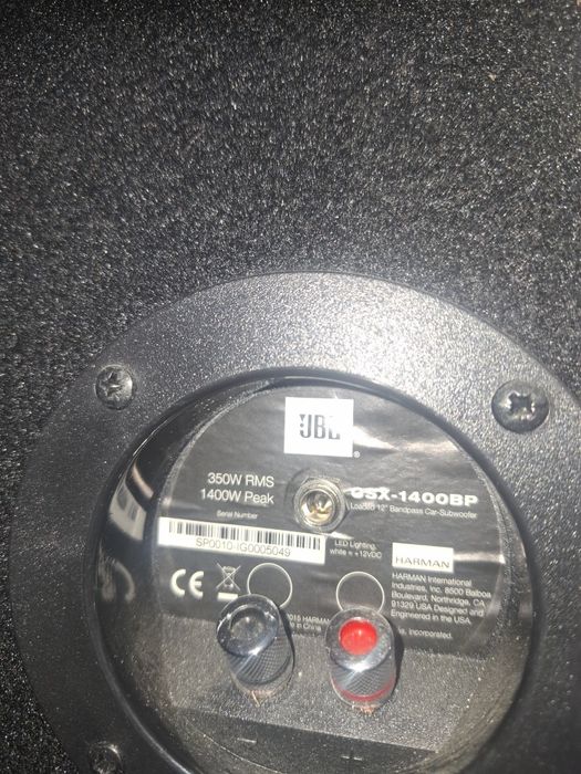 Pachet auto JBL Subwoofer CSX-1400BP + Amplificator CLUB A600 + LK-10