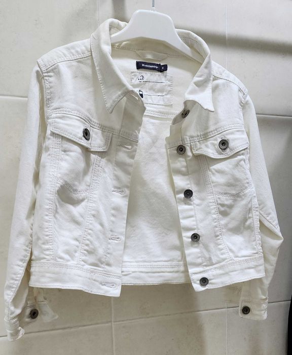 Курточка джинсовая белого цвета In extenso для девочки
