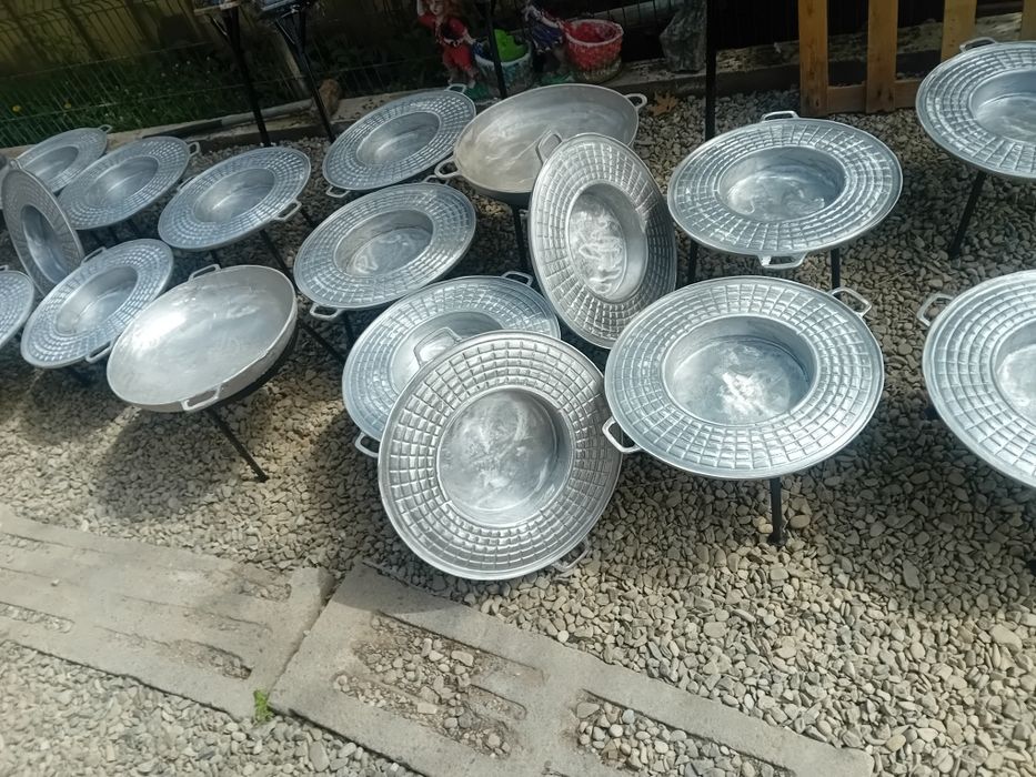 Disc gratar aluminiu cu suport