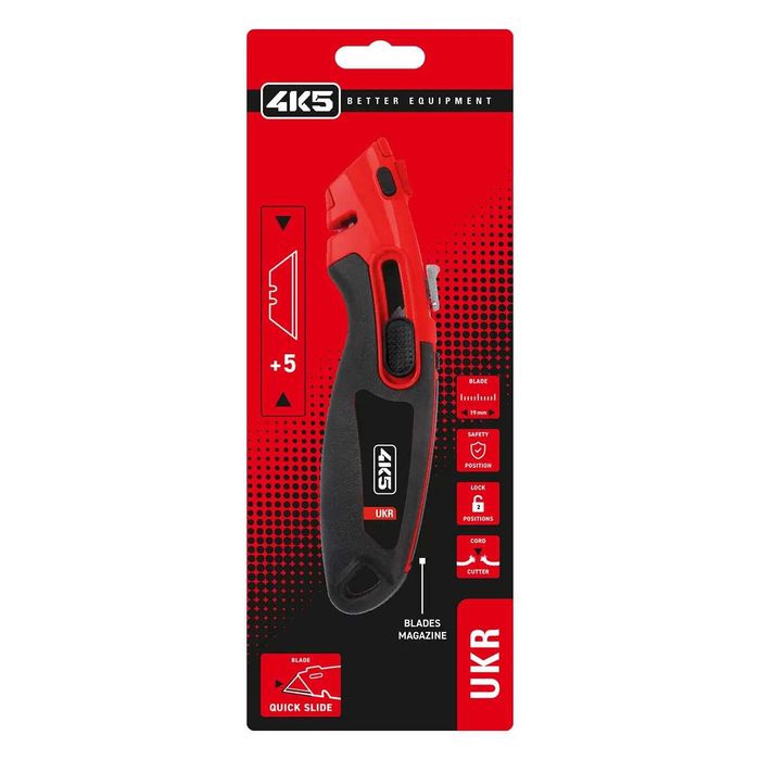 Макетен универсален нож 4K5 UKR, 19 mm, с 5 остриета