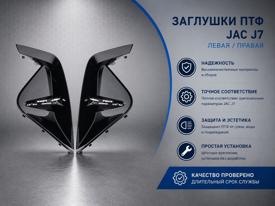 Заглушки ПТФ Jac J7 Geely Emgrand