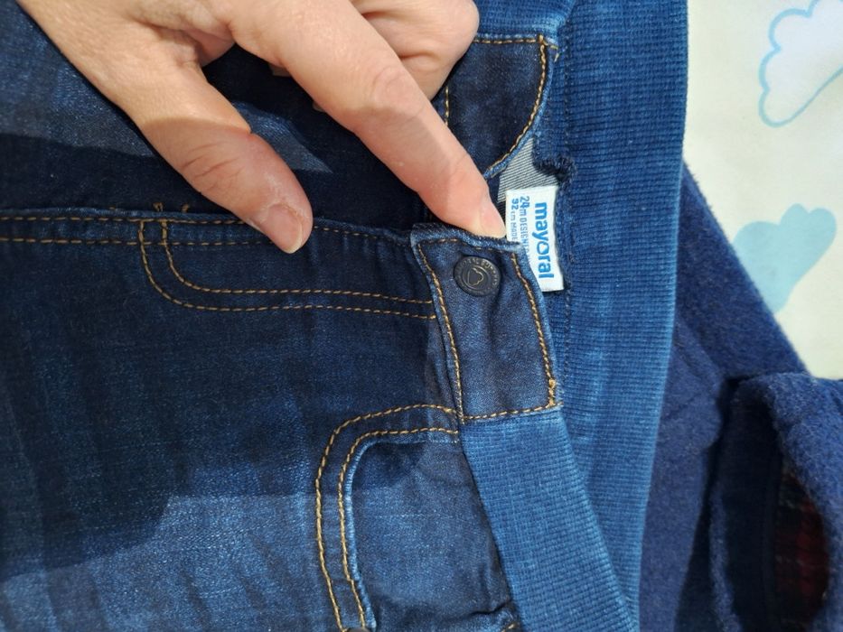 Outfit băiat 2-3 ani, jachetă stofă M&S, jeans Mayoral, cămașă Obaibi