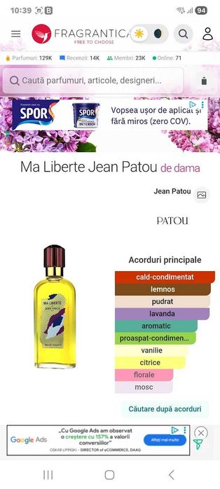 Jean Patou – Ma Liberté (Apă de Toaletă)