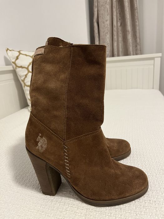 Cizme din piele intoarsa Polo by Ralph Lauren