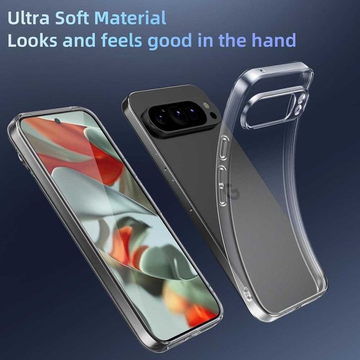 Прозрачен силиконов гръб Crystal за Pixel 9, Pixel 9 Pro, 9 Pro XL, 9A