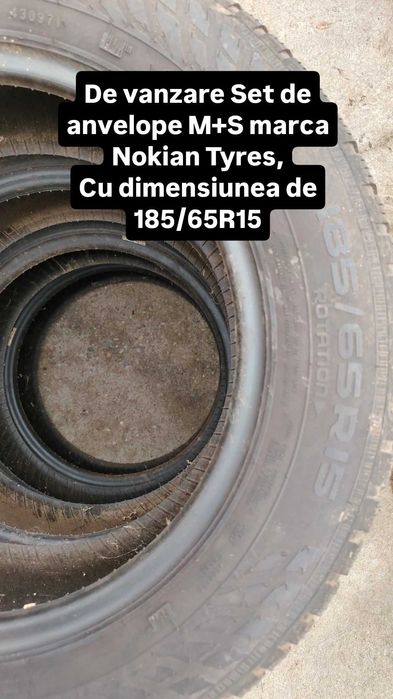 De vanzare set de anvelope cu dimensiunea de 185/65R15.Am si alte dimensiuni