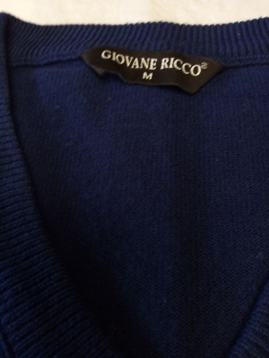 Pulovăr bărbați cu anchior, bleumarin.