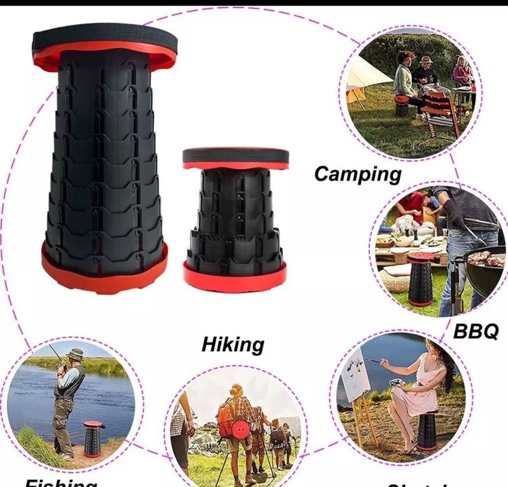 Доставка бесплатная.Складной стул Telescopic stool.