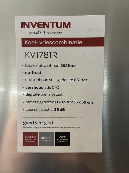 Хладилник Inventum KV1781R - повреда