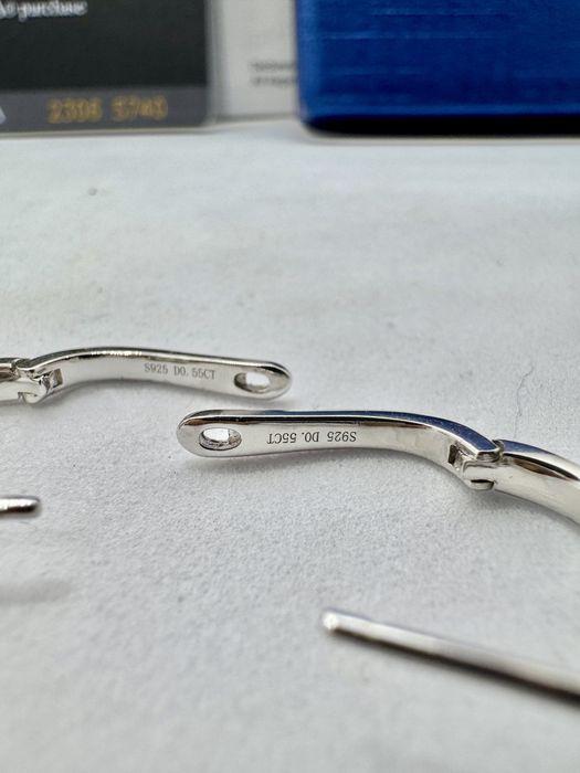 Сребърни обеци с мойсанит (Диамант) 0.5 карата