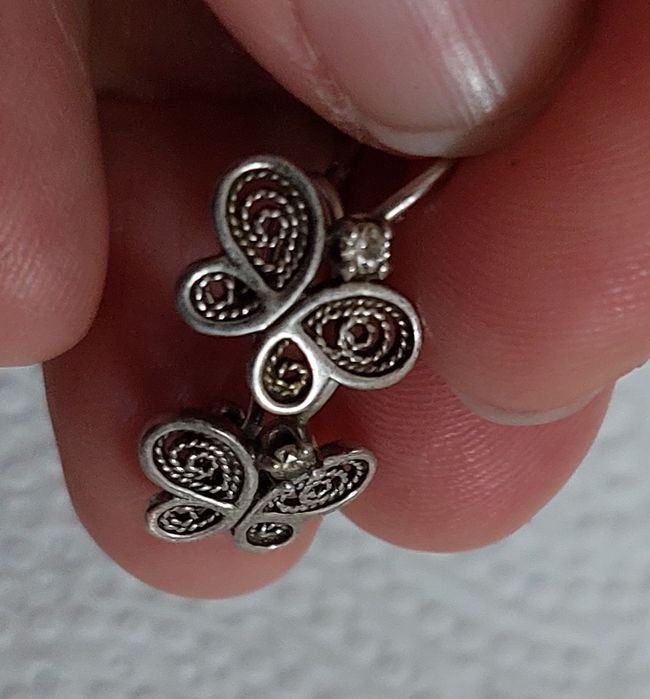 Детские серьги серебро