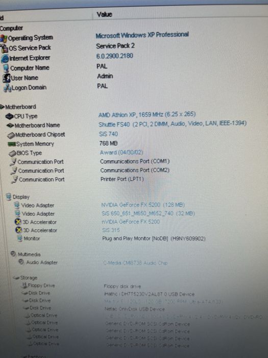 Retro Shuttle PC AMD Athlon 1,7 Ghz