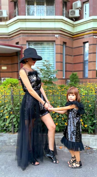 Платья для мамы и дочки в стиле Фэмили лук