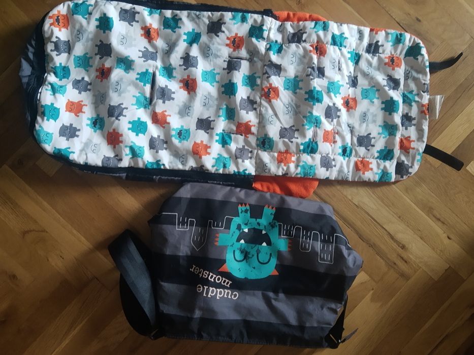 Чанта за количка,  чувалче за количка зимно , зелена раничка жаба