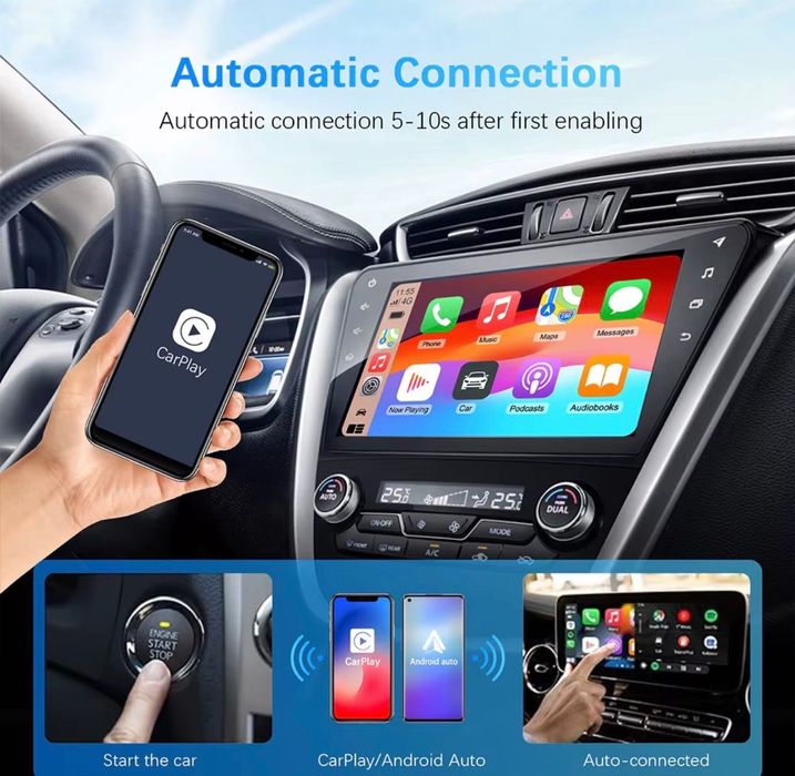 2in1 Wireless CarPlay Dongle Wireless Android Auto Adapter AI Smart Box