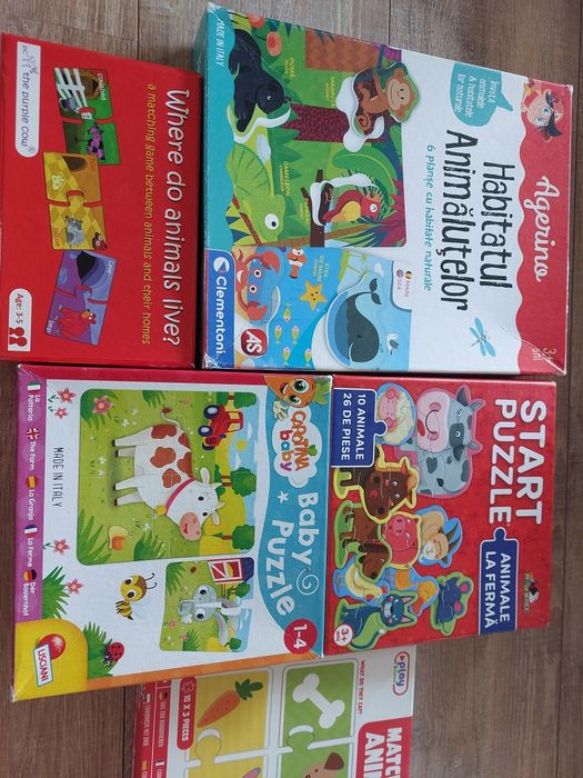 Lot puzzle bebe animale