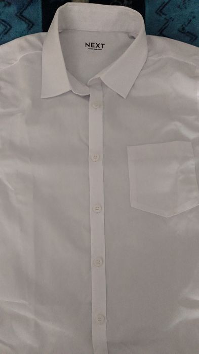 Рубашка NEXT белая школьная короткий рукав