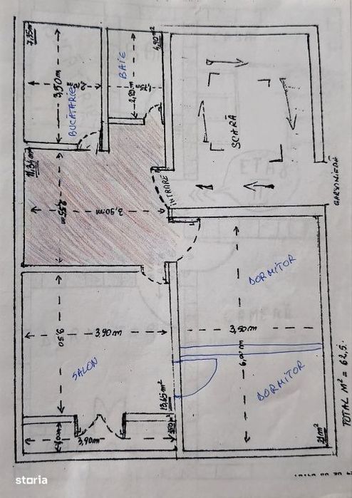 Apartament 2 camere, etaj 2, zona Hereditas, Ipotesti, Suceava — fotografia 3
