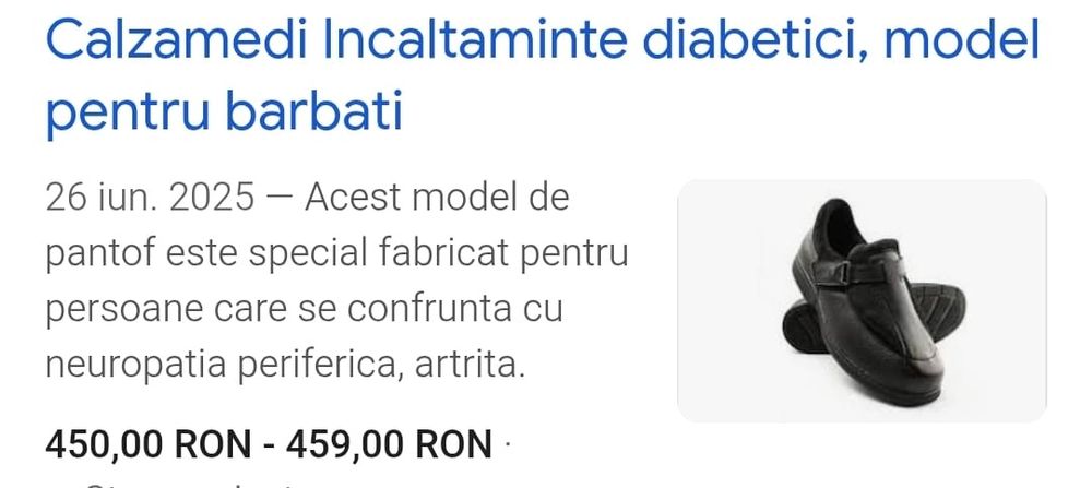 Pantofi bărbați diabet
