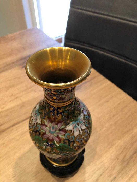 Vaza asiatica cloisonne , veche