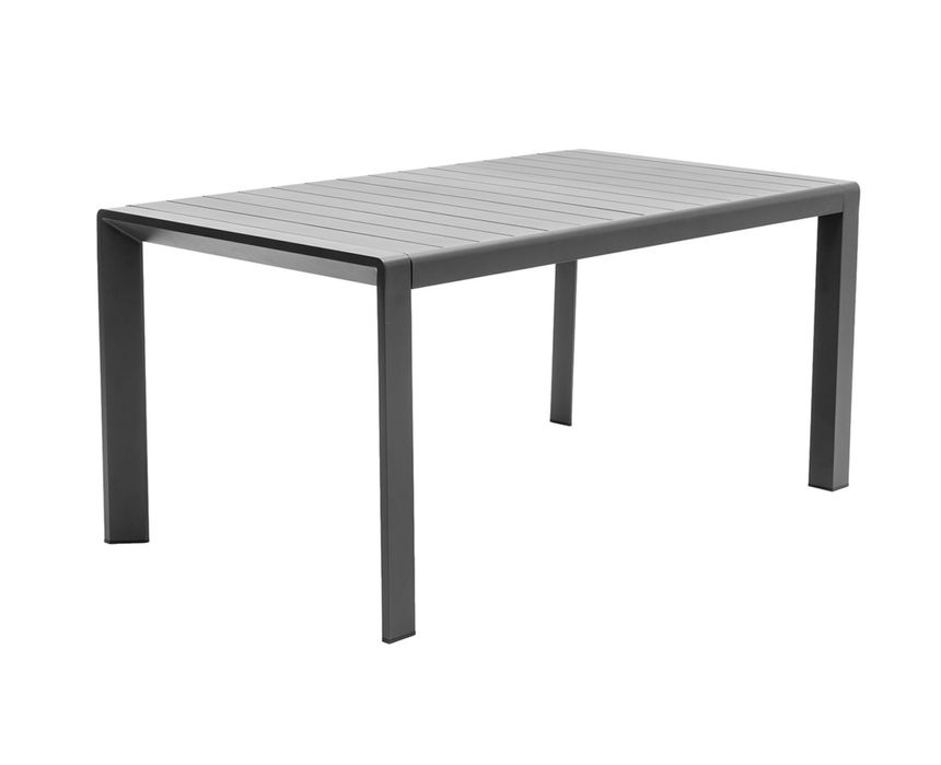 Masa terasa gradina din aluminiu 155 x 92 x 75 cm gri antracit curte