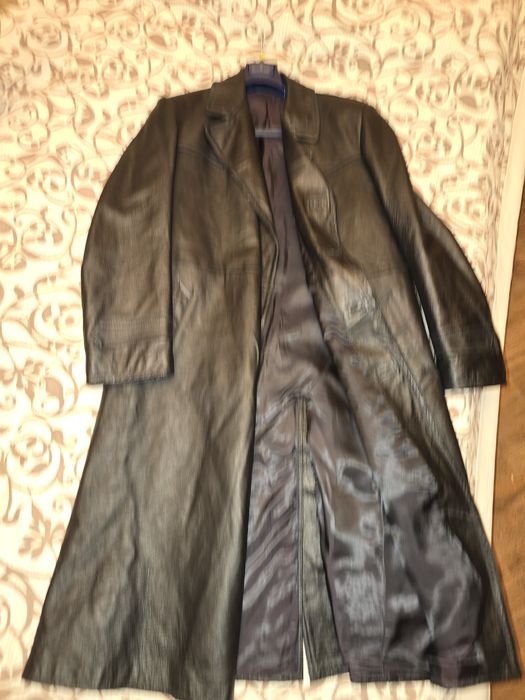 Плащ кожаный мужской
