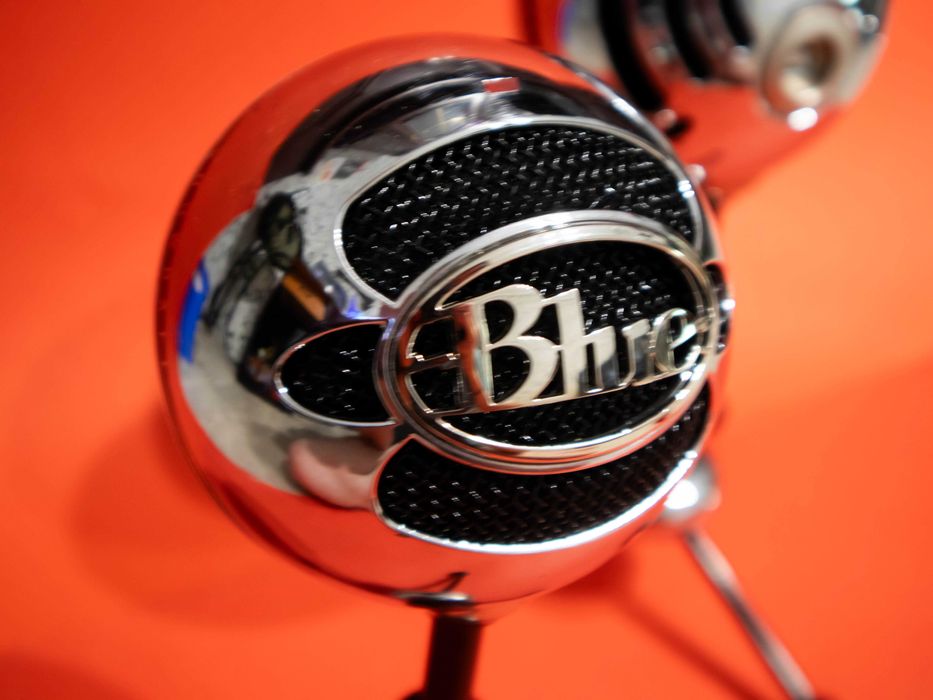 Logitech Blue Snowball Хром USB кондензаторен микрофон запис стрийминг