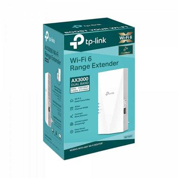 TP-Link RE700X / AX3000 Двух диапазонный усилитель сигнала Wi-Fi 6 1.4