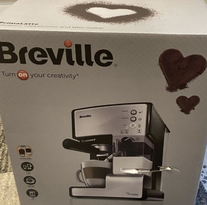 Espressor manual BREVILLE Prima Latte VCF045X-01, 1.5l, 15 bar, negru-