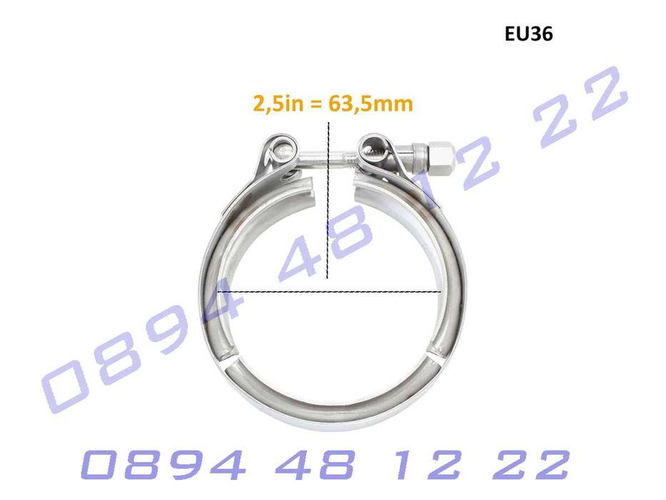 304 V-band лента неръждаема стомана Скоба 2.25" 2.5" 2.75" 3" 3.5