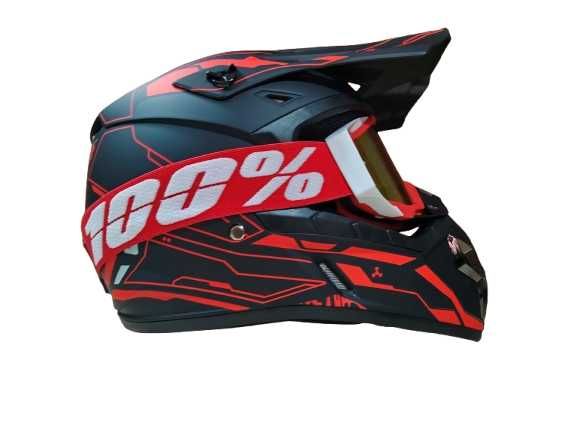 Каска Крос Мотор/Скутер/Бъги/Вело/АТВ с очила 100%-MT-4