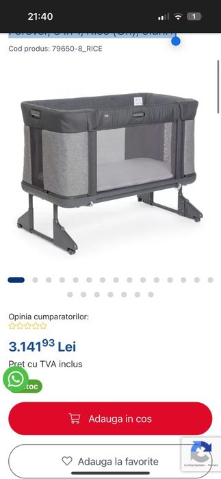 Vand pătuț atașabil Chicco