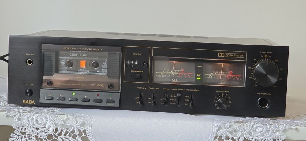SABA CD 260 casetofon deck vintage, stare foarte buna