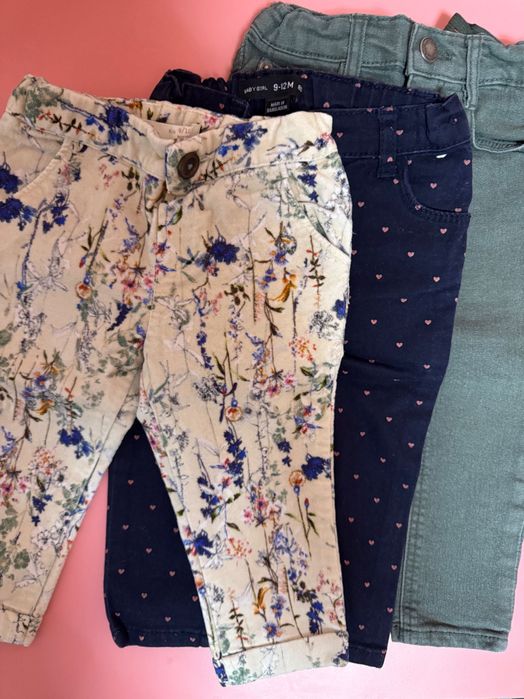Lot pantalonași 74-80 fetita