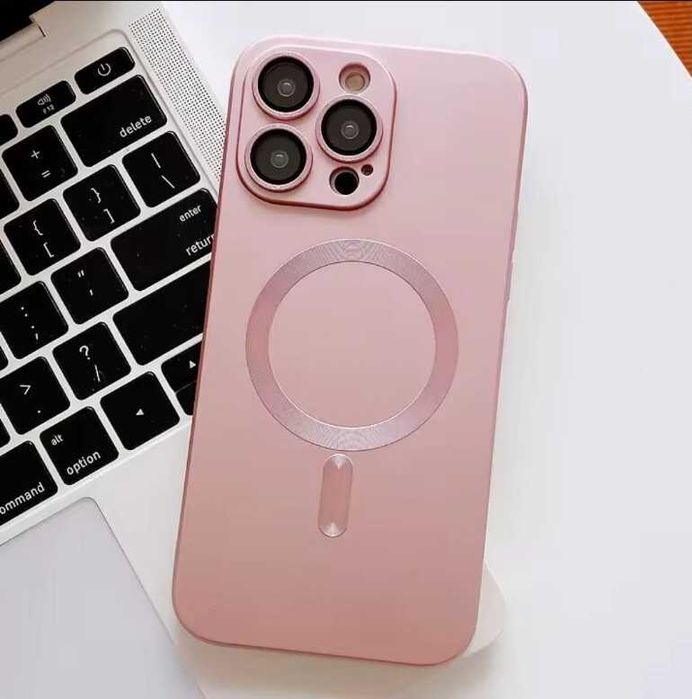 Калъф MagSafe Цветен с протектори на камерите iPhone, Samsung, Xiaomi
