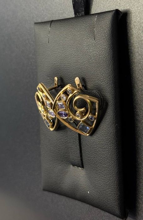 Золото 585  Серьги