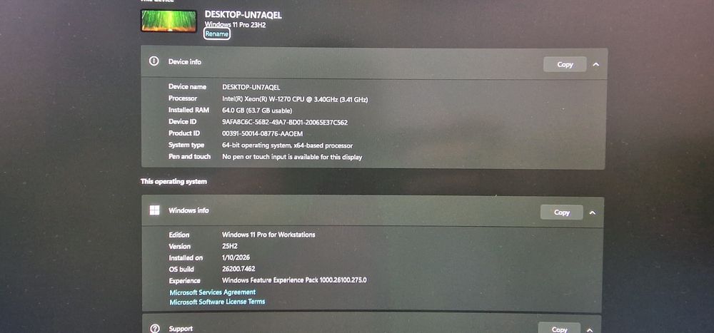 Desktop Lenovo ThinkStation P340/Intel Xeon W-1270/RAM 64GB/SSD 512GB