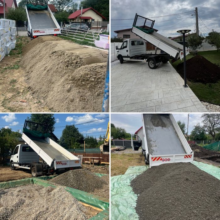 Mini-excavator 3 tone de inchiriat / duba basculabila 3.5 tone