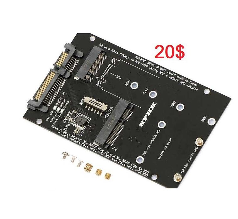 Адаптер PCI-Eх к M2/M.2 SATA SSD