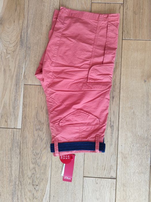 S Oliver Карго Шорти W29 Коралово Розово/червено Combat Карго Джобове