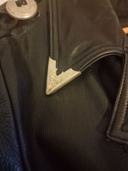 Geaca biker piele naturala 42