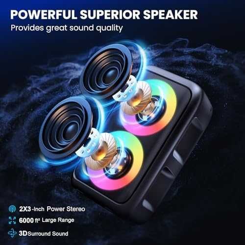 Нова Портативна караоке машина с 2 безжични микрофона Bluetooth USB AUX TF LED