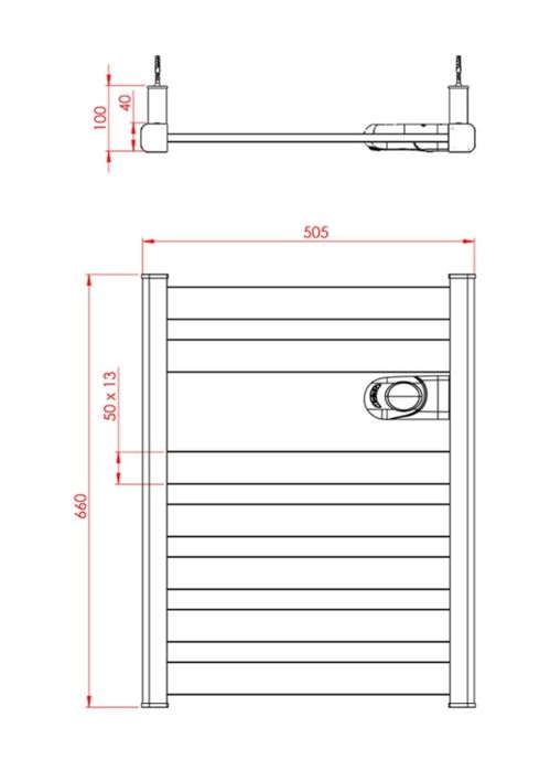 Електрическа лира за баняTEDAN ZINNIA 500